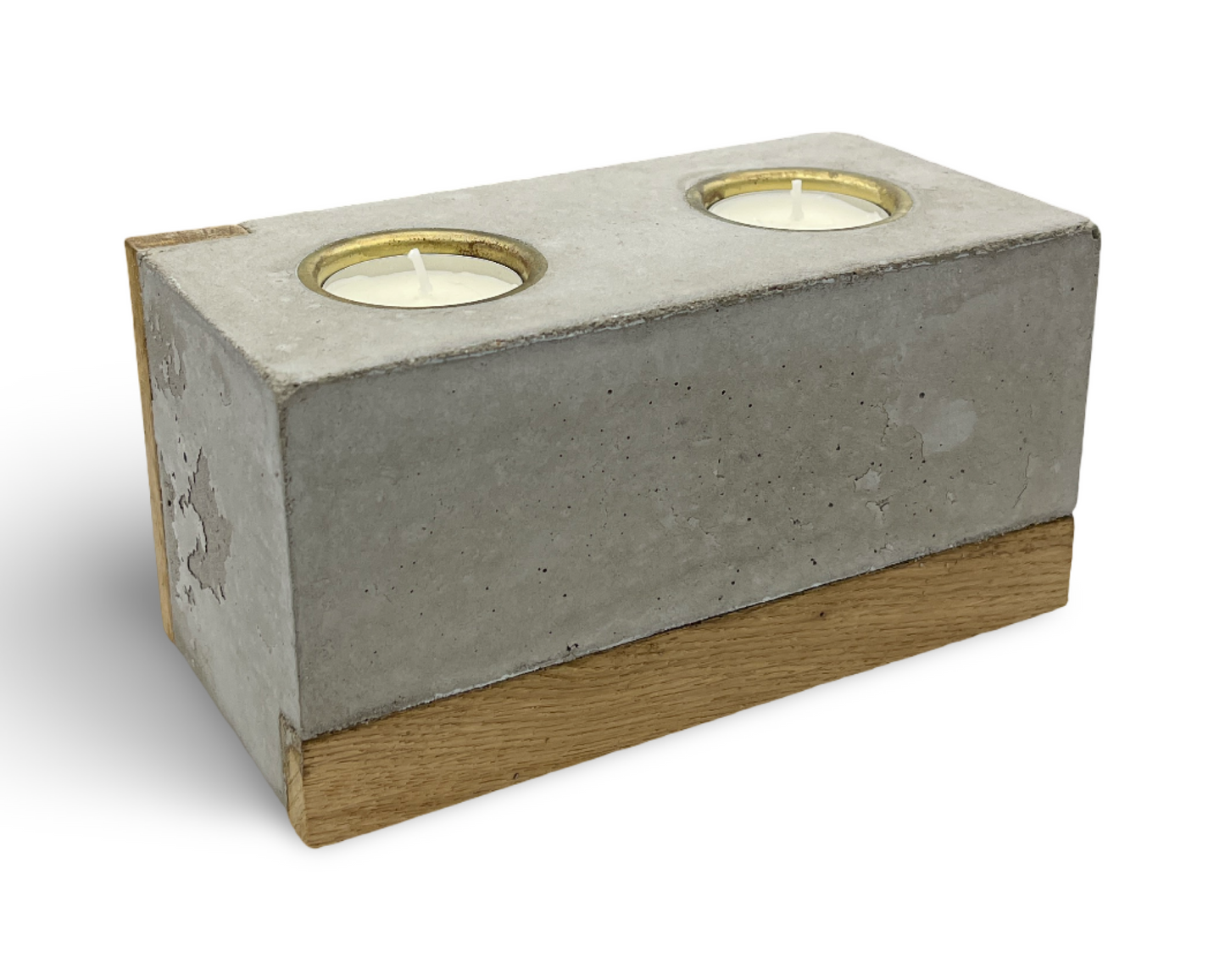Doppel - Teelichthalter aus Beton