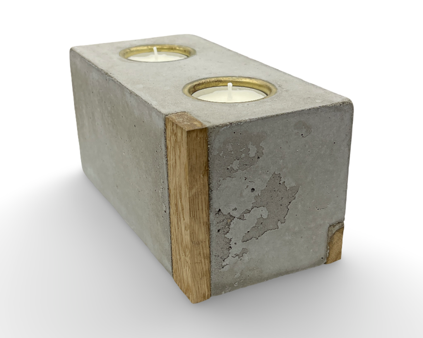 Doppel - Teelichthalter aus Beton